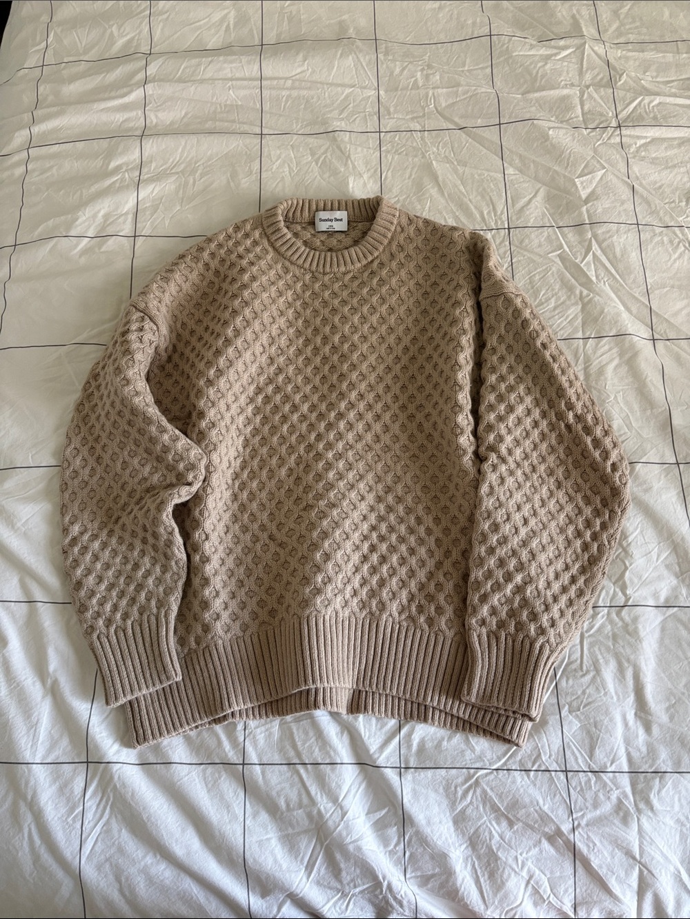 Aritzia Sunday Best Crewneck Sweater in Taupe